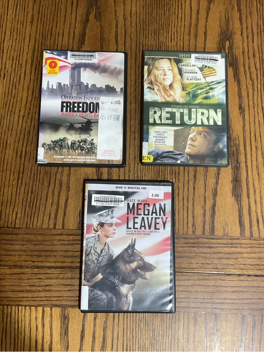 3 DVDs 📀 Megan Leavey - Kate Mara, Return & Operation Enduring Freedom